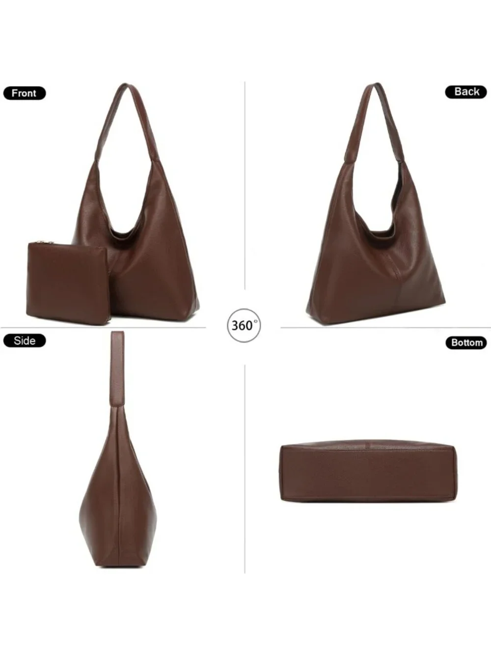 Soft Slouchy Hobo Bag for Women | Stylish PU Leather Tote for Work & Travel